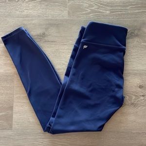 Fabletics power hold leggings. 7/8 length. Purple/blue mid Rise size XS